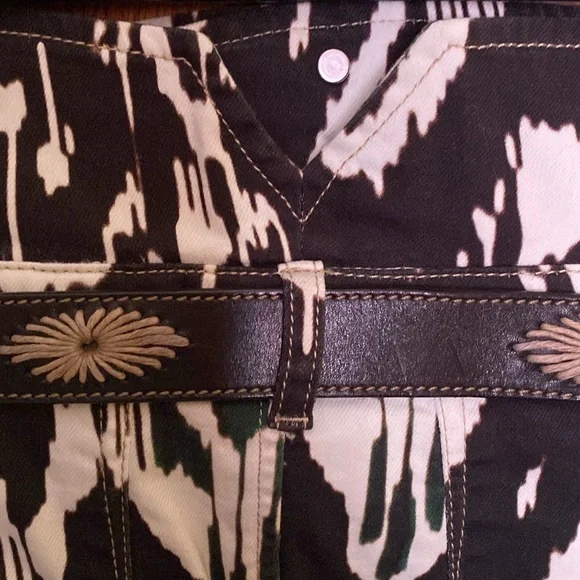 Isabel Marant black & white high waisted stretch skirt